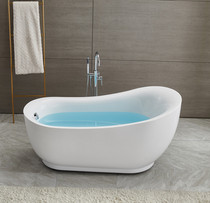  Free-standing bathtub adult household bathroom small apartment net red bathtub European-style chaise cylinder one-piece simple bath