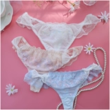 Японское сексуальное комфортное шелковое нижнее белье, штаны, с вышивкой