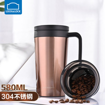 Music button coffee cup portable thermos cup stainless steel with lid handle cup drip type hand coffee ins Wind