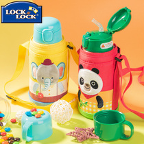 Music clasp flagship store thermos cup with straw portable thermos pot baby children cartoon water Cup 304 safe