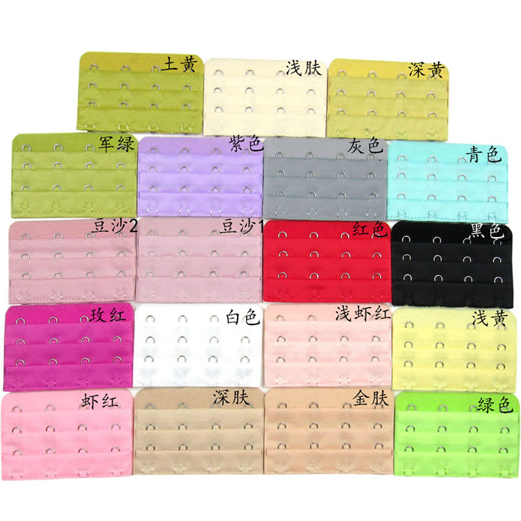 3 hàng 4 nút áo ngực dài khóa thép không gỉ bra trở lại điều chỉnh khóa ba hàng bốn khóa đồ lót khóa 10 dây nới áo ngực giá tốt