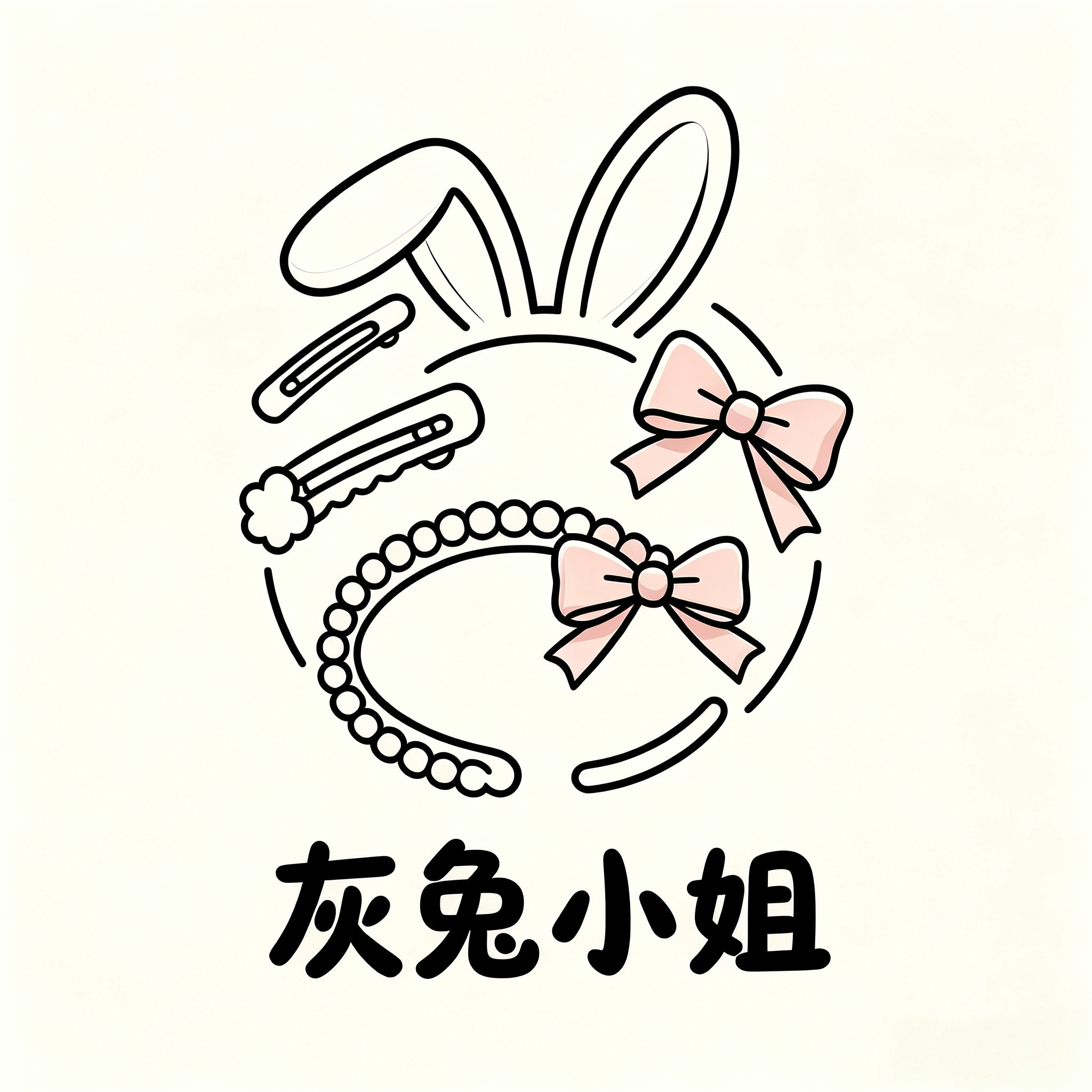 Miss Rabbit 灰兔小姐韩系发饰的LOGO