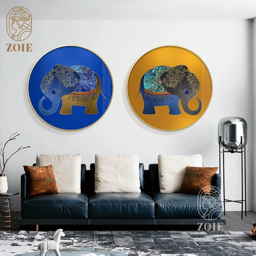 Слоновое крыльцо декоративная живопись современная легкая роскошная ресторан фон настенные настенные живопись простая новая китайская гостиная мягкая живопись