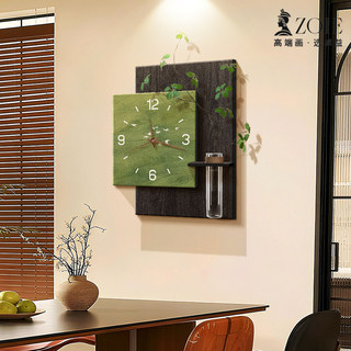 Medieval Style Restaurant Wall Clock Decorative Painting, High-End Retro Art Clock, Living Room Clock, Creative Wall Clock Painting