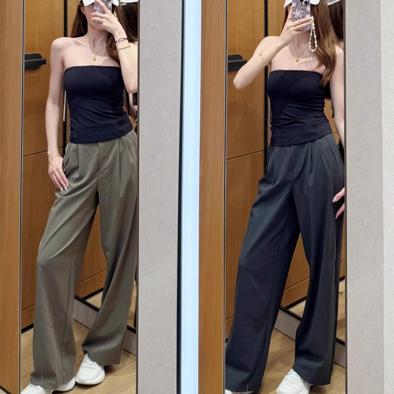 Lada Deer Suit Pants Daydrift Women's High-Waisted Loose Sports Straight Casual Long Pants Wide-Leg Magic Pants