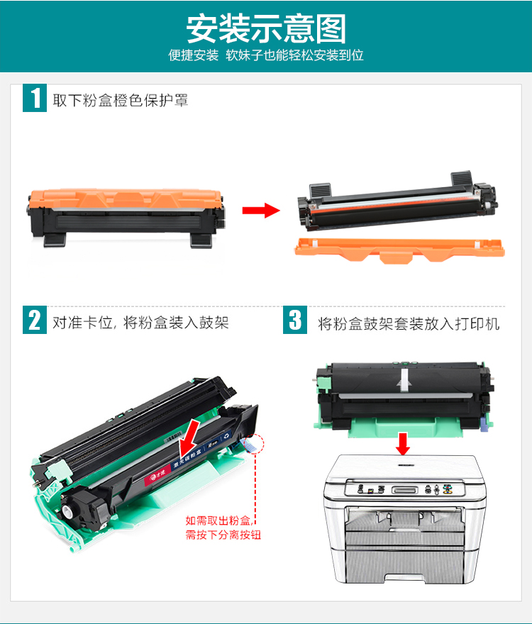 Có thể áp dụng anh em DCP-1618w hộp mực máy in hộp mực dễ dàng để thêm hộp mực in laser trống DCP1619 - Hộp mực