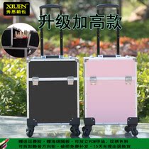 Makeup box trolley Large capacity professional makeup artist beauty semi-permanent pattern embroidery nail art toolbox universal wheel multi-layer