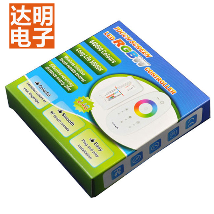 12v Wireless RF RF Controller RGBW RGB Colorful Lights with 2 4G Remote Control Touch Controller