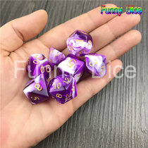 New White mixed purple custom all kinds of game props running group game color high-end game dice accessories products