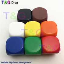 Factory direct glossy conventional 16MM rounded dice drinking teaching game DIY color sub 6 blank flick