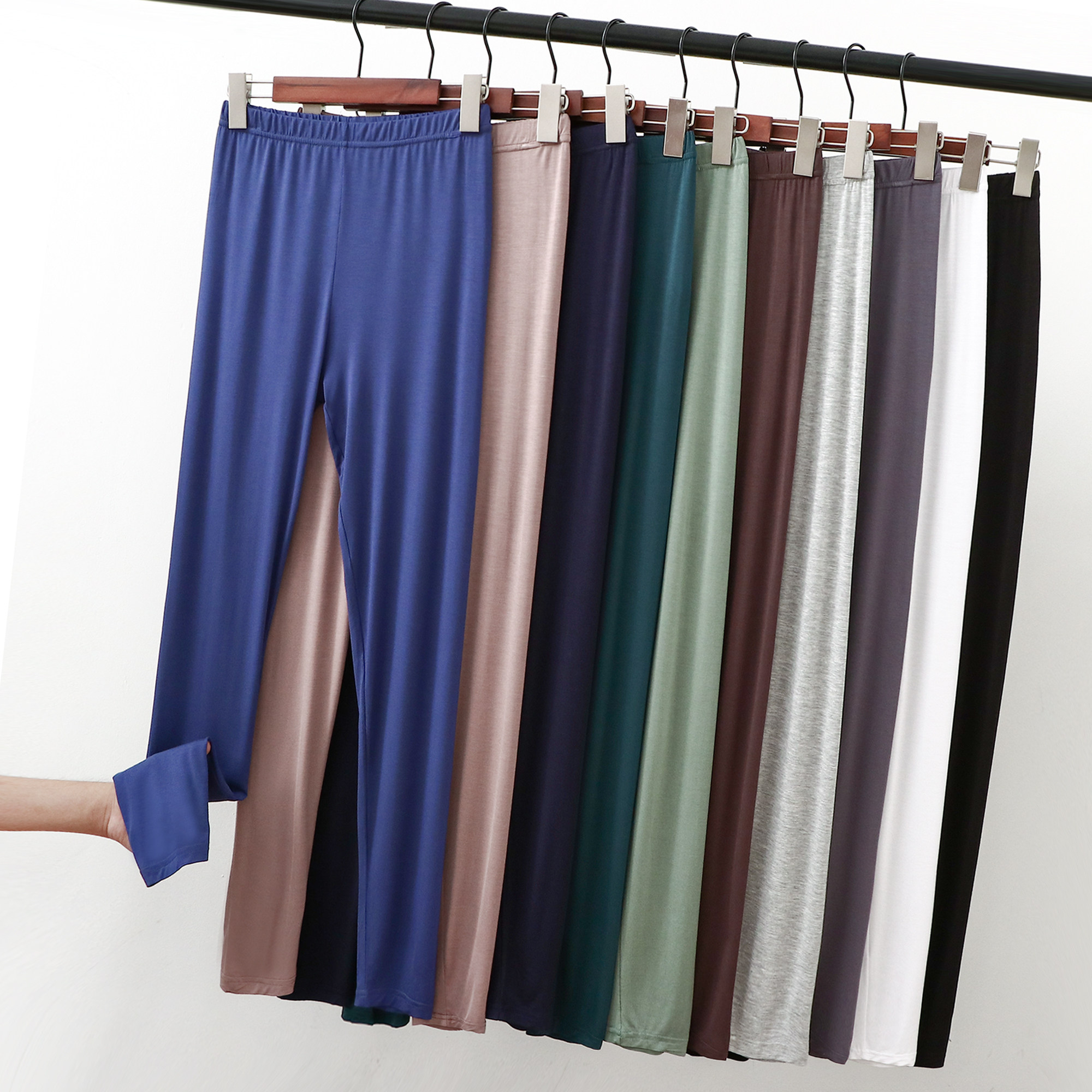 Women's spring and summer outerwear high waist modal leggings early autumn thin trousers large size tight inner wear slim long johns