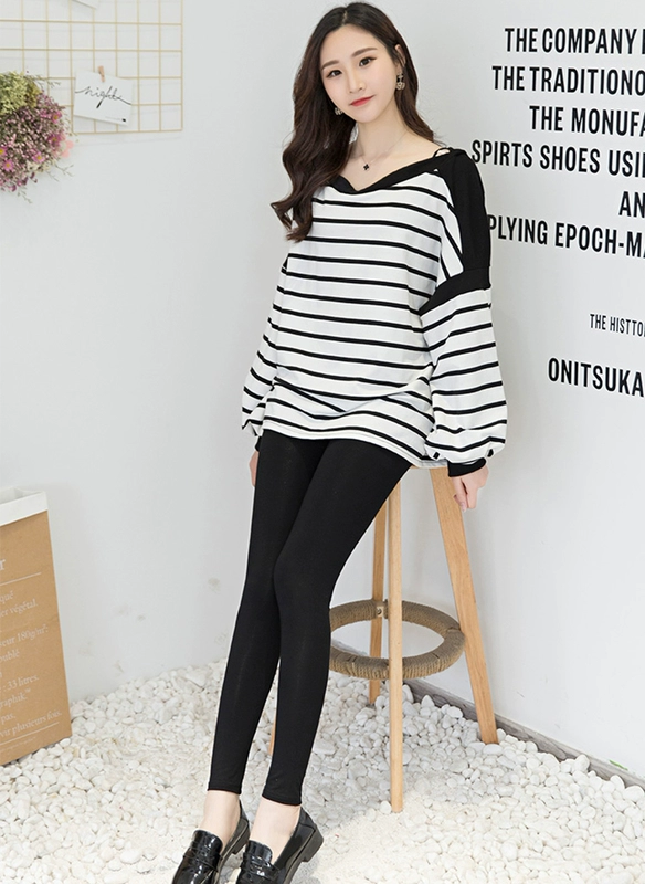 Quần legging màu trơn Quần ngủ nữ mỏng phần mỏng là phiên bản Hàn Quốc của quần cotton mùa thu 2018 mới mùa thu ngoài mặc quần nhà quần ống rộng nữ