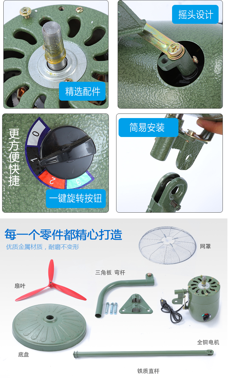 quạt yanfan Quạt công nghiệp cao cấp công nghiệp cao tầng quạt đồng động cơ xưởng xưởng treo tường mạnh treo quạt gió lớn - Quạt điện quạt treo trần nhà
