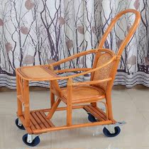 Real rattan baby wicker chair cart rattan baby trolley summer cool childrens table chair Indonesian rattan non-bamboo rattan