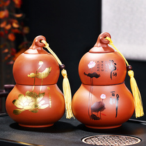 Pu - yu tea box packaging box of tea - ceramic large - yard cucumber cucumber cucumber tea - storage box accessories