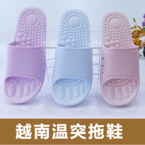 Vietnam imported comfortable Plaid home lovers slippers non-slip waterproof bathroom drag simple new slippers for men and women Summer