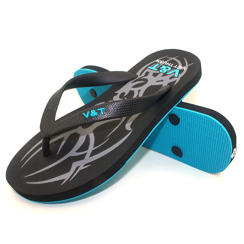 Vietnam imports rubber and plastic men's summer trends outdoors wear casual seaside herringbone slippers beach angle sandals