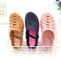Vietnam imported rubber slippers sandals summer Women outdoor casual shoes new non-slip breathable silicone shoes hole shoes