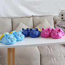 Vietnam imported rubber cute cartoon piggy childrens slippers home Bath non-slip soft bottom hole quick-drying slippers