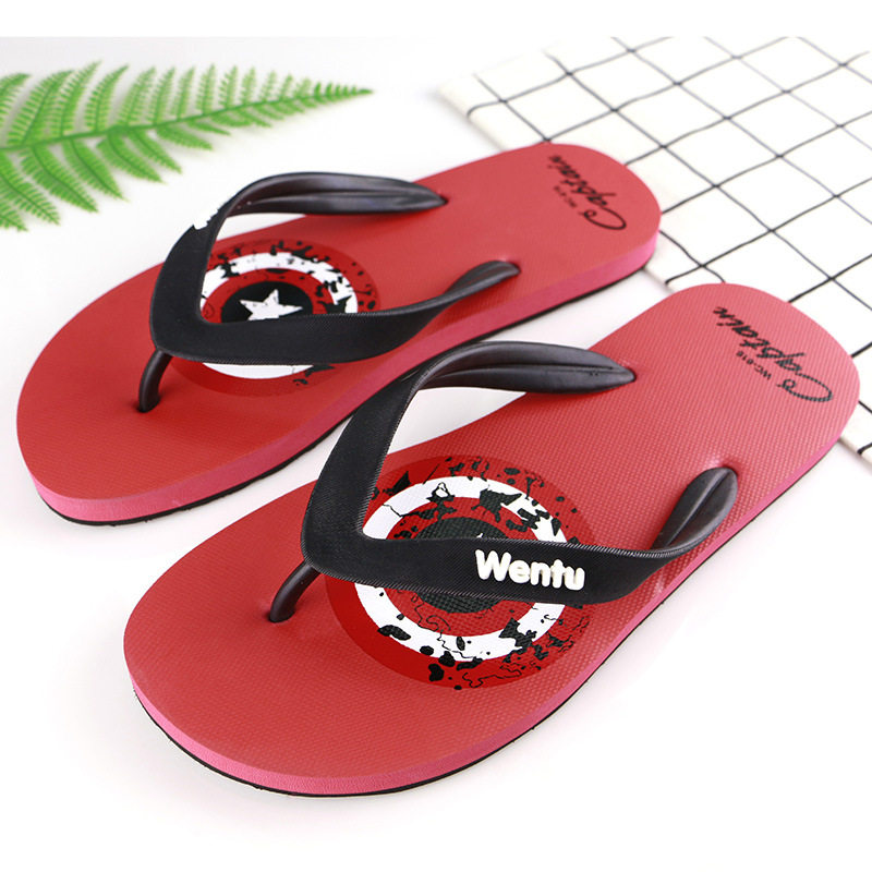 Vietnam New Import Slippers Rubber Large Base Summer Beach Shoes Fashion Non-slip Men's Slippers Couple