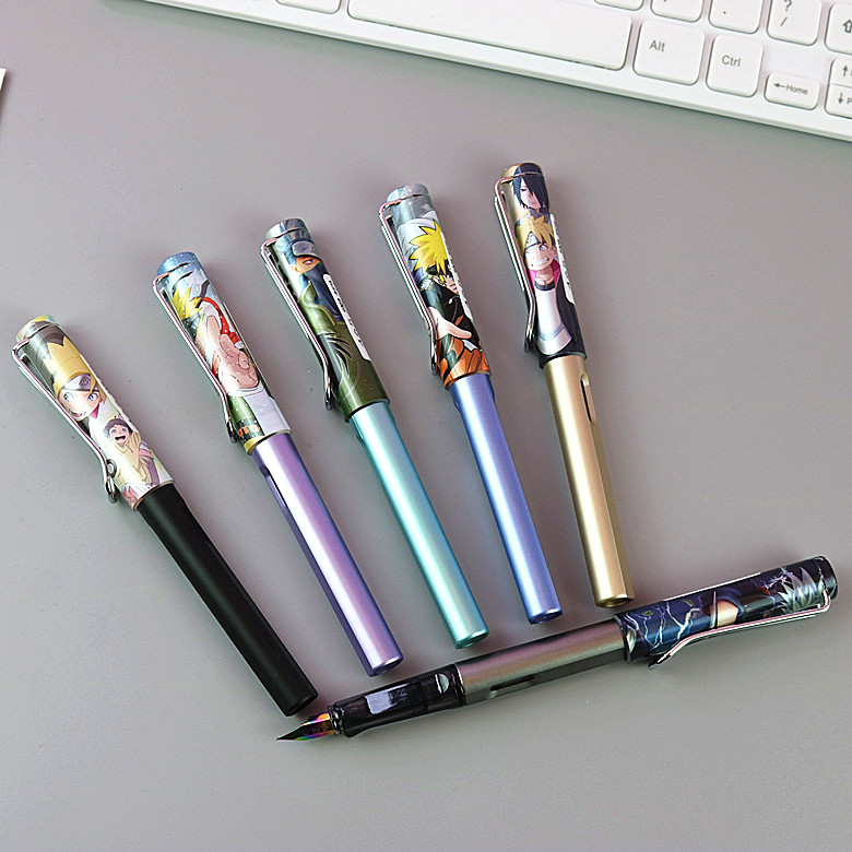 Naruto pen color large tip iridium ink dual-use pen third grade primary school students practice calligraphy gift prize