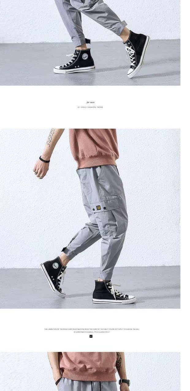 Yu Wenle lỏng Velcro cộng với quần nhung chùm thủy tinh thương hiệu thẳng Nhật Bản quần yếm quần harem dày nam quần đũi nam