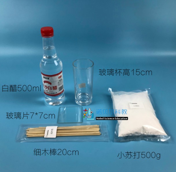白醋*细木棒*玻璃杯*玻璃片*小苏打*物质的变化*小学科学教科版6