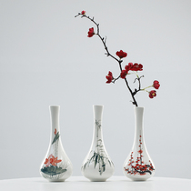 Modern Chinese style Chinese hand-painted ink painting ceramic countertop home decoration piece Jingdezhen Zen Vase