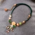 Rose vòng chân nữ retro phong cách quốc gia giả opal chân trang sức gợi cảm Sen loạt hoang dã thả kính chân chuỗi lắc chân nữ pnj Vòng chân