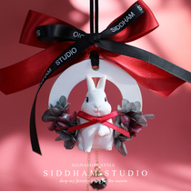 INS Rabbit Scaly Car Car Aromatherapy Stone Car Hanging Car Perfume Accessories