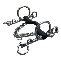 Horse harness stainless steel coated horse bit bit equestrian supplies horse bit Pelham bit 13 3cm