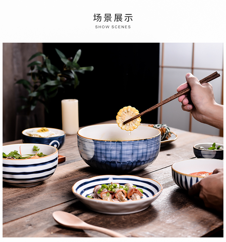 Japanese hand - made ceramic creative household food dish CaiWang under the glaze red plate plate beefsteak breakfast tray