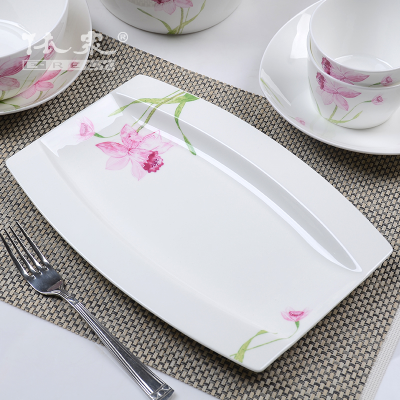 Hand - made of household ceramic bowl chopsticks dishes tangshan ipads porcelain tableware Korean job rainbow such use small bowl of soup bowl dish