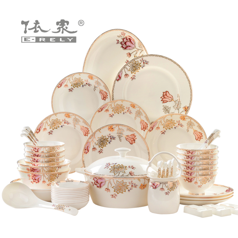 Tangshan ceramic bowl home eat rice bowl ipads China rainbow such use small bowl of soup bowl bowl Chinese rice bowl chopsticks tableware