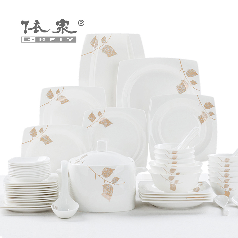 Tangshan dishes of household ceramic bowl chopsticks ipads porcelain tableware for household portfolio bowl bowl rainbow such as bowl bowl dish