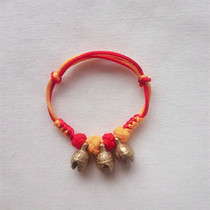 Baby evil spirits pressure shock red rope anklet tiger head copper bell clang anti-shock anklet foot rope childrens hand rope can be customized