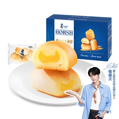 豪士小小面包夹心早餐蛋糕零食品
