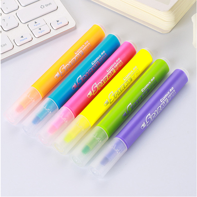 【齐心】6支荧光笔记号笔彩笔