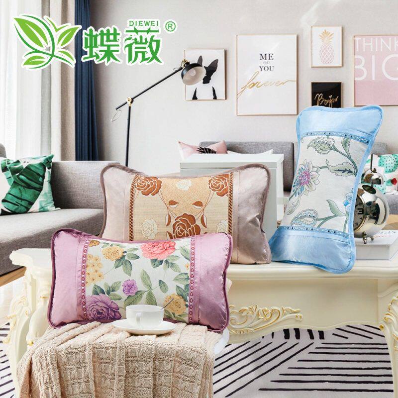 Children's Pillowcase Summer Ice Silk Pillowcase Student 50x30 Baby Baby Kindergarten Summer Cartoon Pillowcase