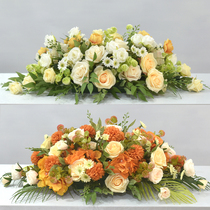 Hotel Restaurant Desktop Imitation Real Fake Floral Art Pendulum Wedding Table Flower Business Office Meeting Sign to Desk Decorative Arrangement