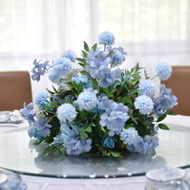 New Hotel Dining Room Table Imitation Real Fake Floral Art Round Table Flower Greeting office Conference Sign up to desk decoration