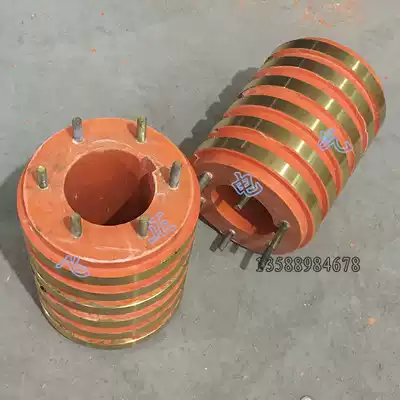 6 Six-way collector ring Inner diameter 55 Outer diameter 112 high 148 conductive slip ring heating roller printing machine carbon brush assembly
