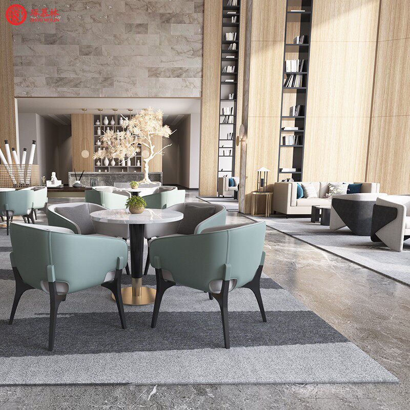 Shanghai warehouse imported golden rosewood light luxury furniture sample house sample house exhibition center custom furniture