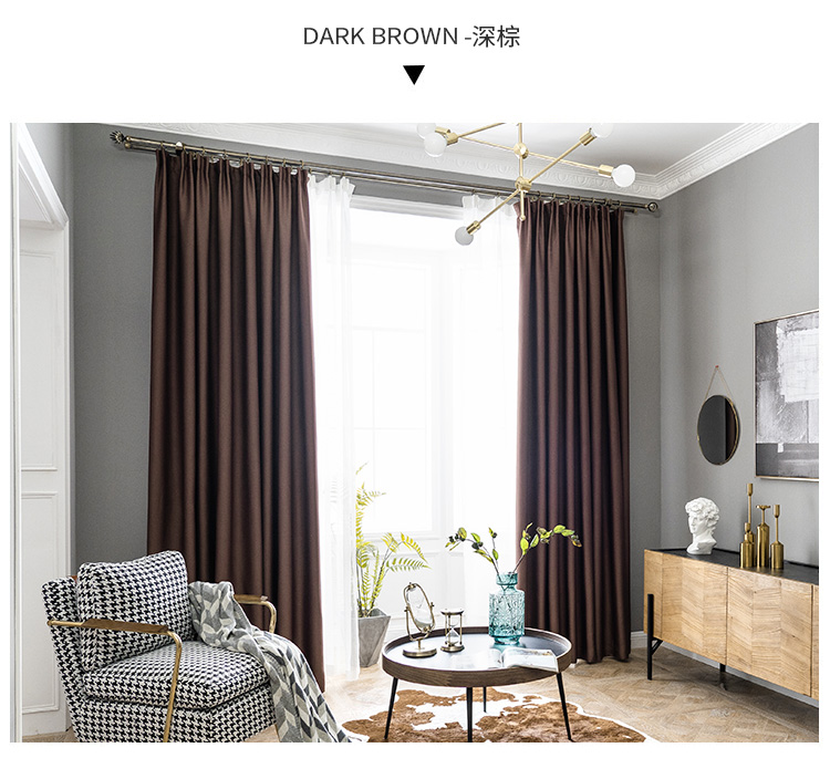 100% che nắng đầy đủ cách nhiệt rèm cửa cách nhiệt tùy chỉnh hiện đại tối giản phòng khách sàn phòng ngủ nổi rèm vải hoàn thành - Phụ kiện rèm cửa bán khung rèm cửa sổ