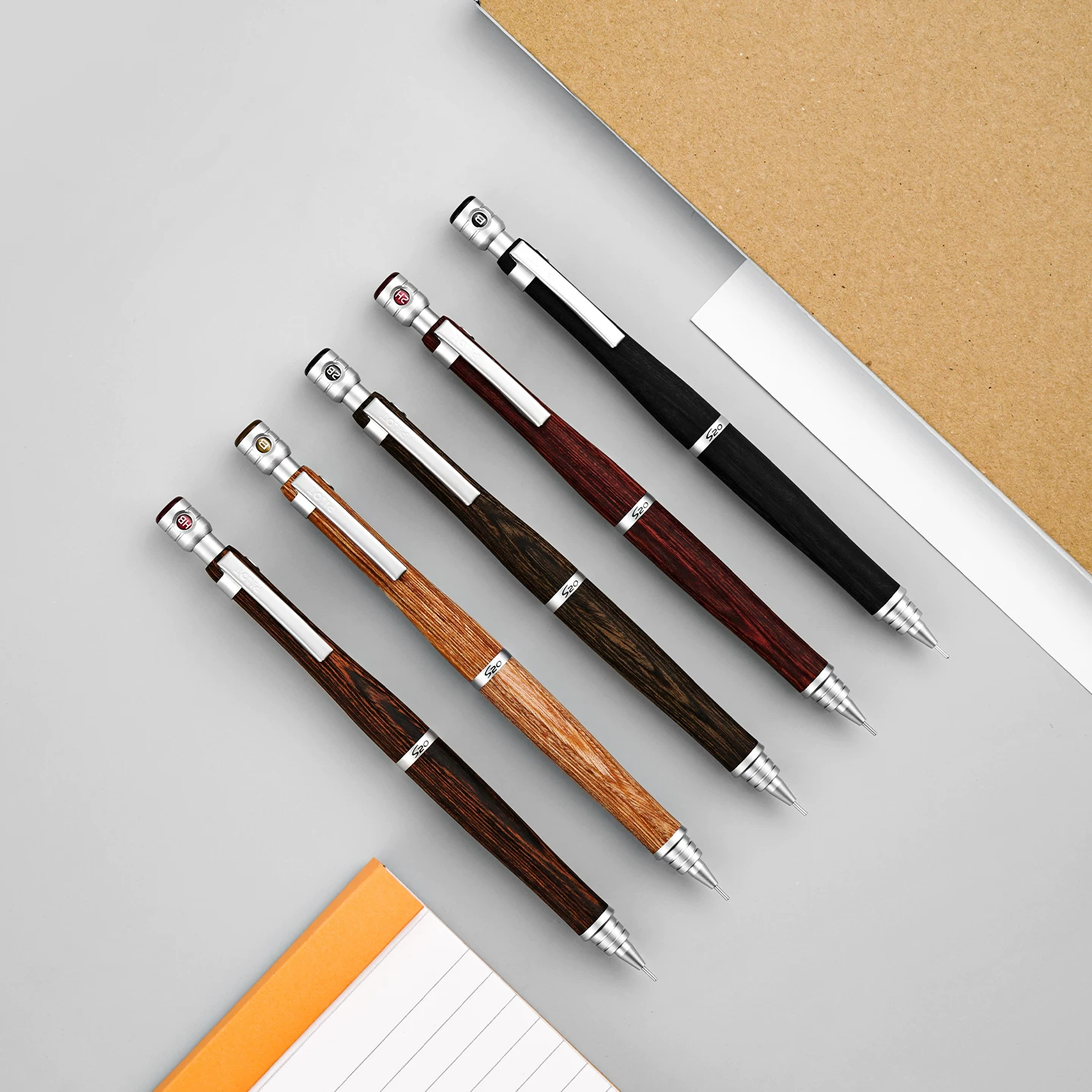 Японский карандаш PILOT Baccarat S20 Automatic Pencil Advanced Wood Pencil Hippo Wood Low Center of Gravity Drawing 0.3 0.5