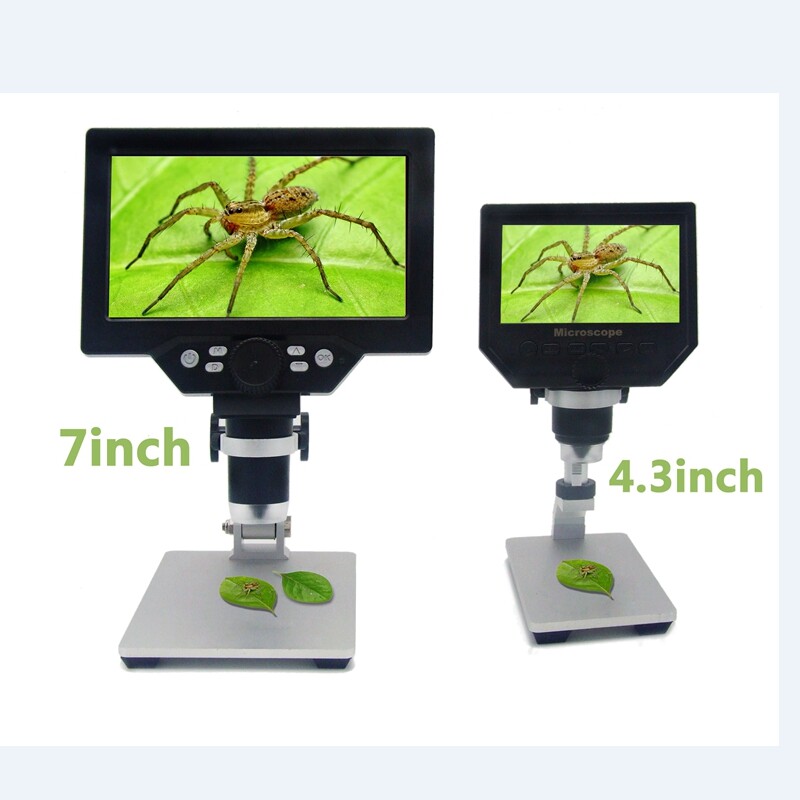 Ultra Clear 7 Inch 1200 Times Digital Microscope Electron Microscope Mobile Phone Repair Microscope 12 million Pixels