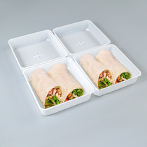 Rolls Pie tobox kits Disposable Food Packaging Boxes Bottom-to-square Plastic Boxes Roll of Steamed Bread for Takeaway Boxes