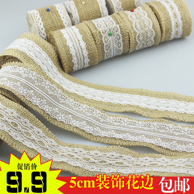 DIY jewelry material linen lace on both sides lace lace linen wedding decoration lace creative handmade lace