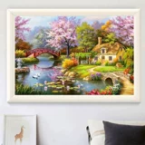 Новые бриллианты с каркасом в ресторане спальни с бриллиантами слегка вышитые бриллианты с бриллиантами -кросс -пейзаж