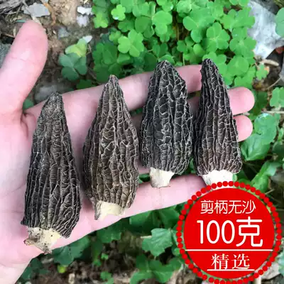 Cut-handle Morchella dried goods 100g wild fungus Yunnan specialty shiitake mushroom non 500g fresh